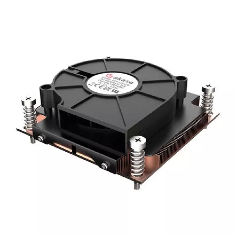 CPU dzesētājs Akasa AK-CC7406BP01 Intel LGA 1700, vara siltuma caurulīšu dzesētājs