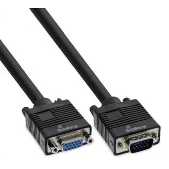 VGA kabelis MediaRange MRCS249 2 m — VGA (D-Sub) uz VGA (D-Sub), melns