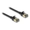 Tīkla kabelis DeLOCK RJ45 Cat.8.1 F/FTP plāns Pro 5m Melns