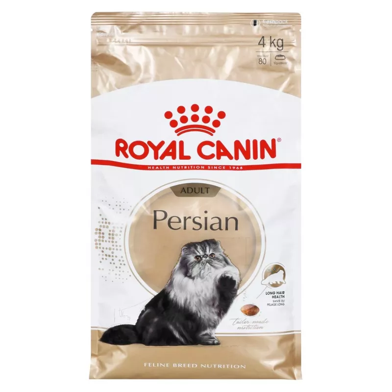 Sausā kaķu barība Royal Canin Persian 4 kg — pieaugušiem persiešiem, vista, 30% olbaltumvielu, 22% tauku