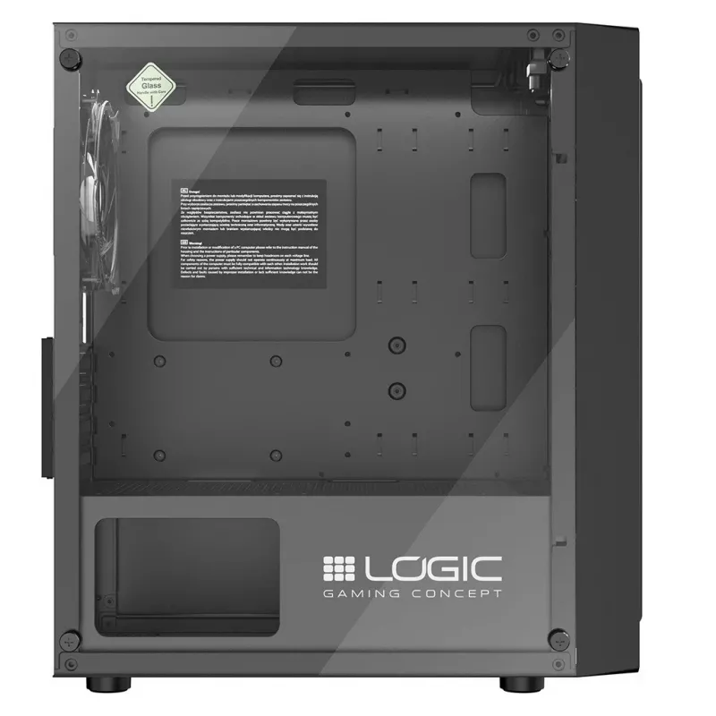 Logic Atos ARGB Mini USB 3.0 Micro Tower korpuss, melns (AM-ATOS-10-0000000-0002)
