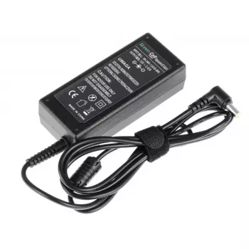 Barošanas adapteris zaļa Cell AD01P — 60 W, 19 V 3,42 A, iekštelpu klēpjdatora barošanas bloks, melns
