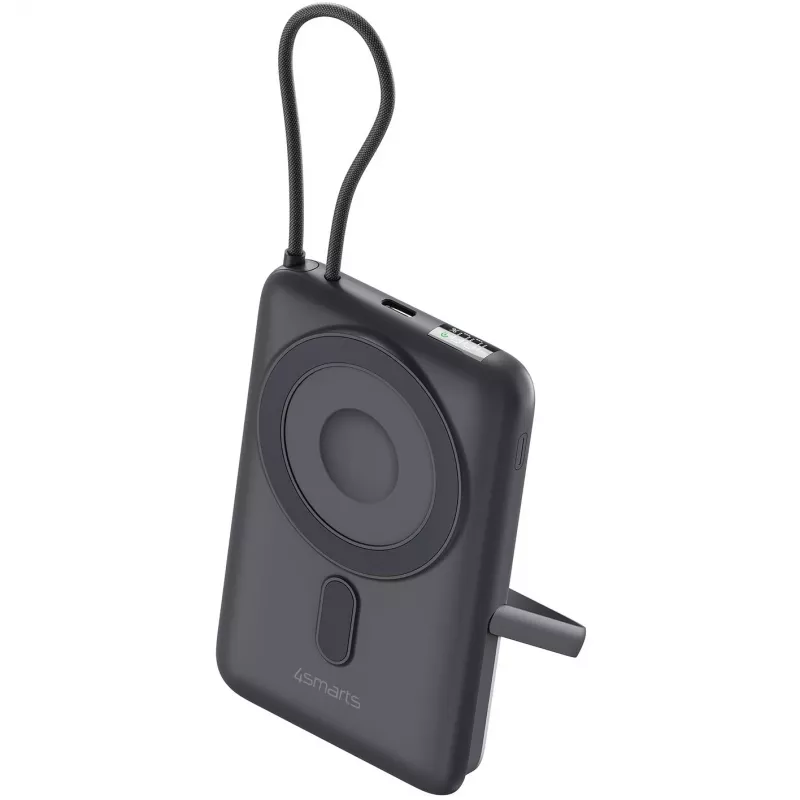 4smarts Wireless Powerbank Enterprise Pocket space pelēka (541407)