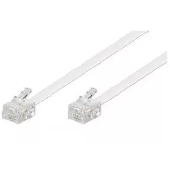 Telefona vads Microconnect MPK191W RJ-11 Standarta 15 m Balts