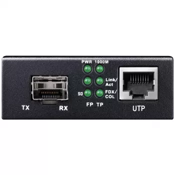 Tīkla vides pārveidotājs Cudy MC220 — Gigabit (1000 Mbps) viendzīslas SFP 1310 nm, 1x RJ-45, 1x SFP, melns