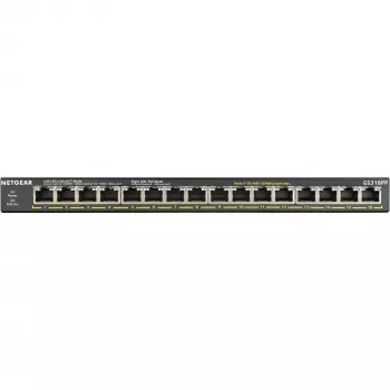 NETGEAR GS316PP Nevadāms Gigabit Ethernet (10/100/1000) Power over Ethernet (PoE) Melns