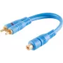 Audio kabelis RCA 2 x RCA ShiverPeaks BS40053 0,2 m Zils