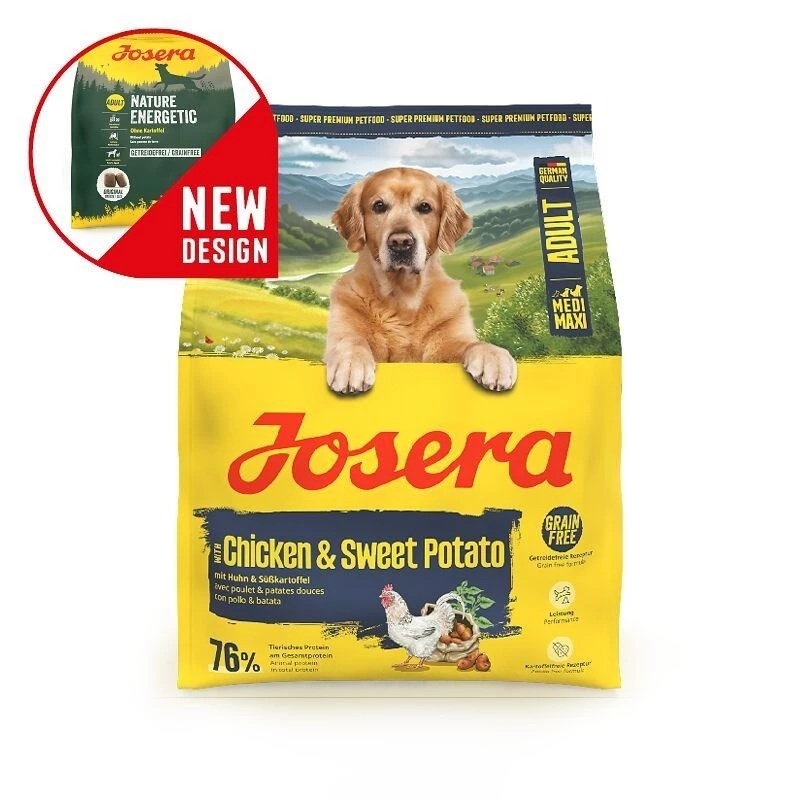 Sausā suņu barība JOSERA Adult Chicken & Sweet Potato 3 kg — pieaugušiem suņiem, vistas recepte