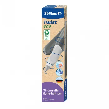 Stick pen Pelikan Twist eco Blue pelēka vienmērīga rakstīšanas komforts
