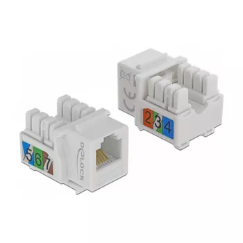 Keystone modulis DeLOCK 86498 plakans balts RJ-12