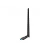Iekšējā WLAN karte LANBERG NC-1200-WIE — Divu joslu USB WLAN adapteris, RTL8812BU, līdz 1200 Mbit/s, ārējās 2x2 antenas (5 dBi), melna