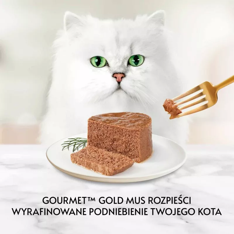Purina Gourmet Gold mūss ar tunci, mitrā kaķu barība, 85 g