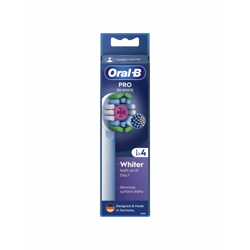 Oral-B EB18-4 3D White nomaināmās birstes galviņas, 4 gab.