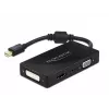 Adapteris DeLOCK Mini DisplayPort 1.2 uz VGA HDMI DVI Audio 4K Pasīvs Melns