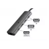 Alcasa HUB-C001A interfeisa centrmezgls USB Type-C 5000 Mbit/s Antracīts