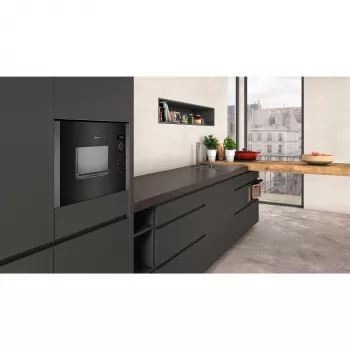 Neff HLAWD23G0 mikroviļņu krāsns, grafīta krāsā, solo mikroviļņu krāsns, iebūvējama, 20 l, 800 W