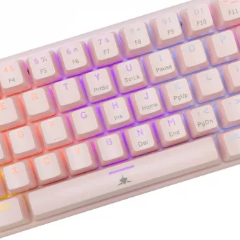 Mehāniskā spēļu tastatūra White Shark Wakizashi GK-002421V2 rozā ASV-Zils izkārtojums
