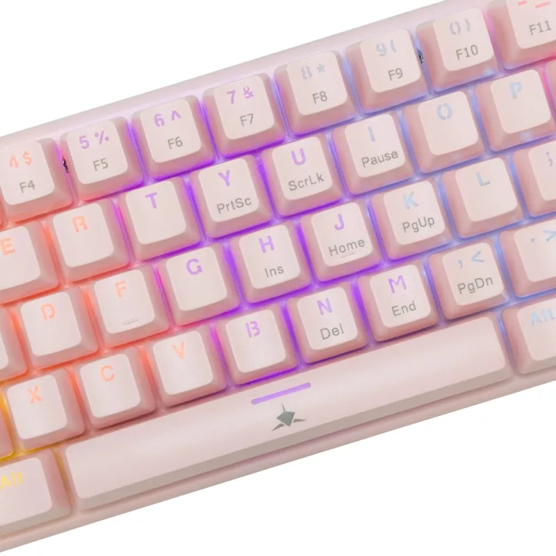 Mehāniskā spēļu tastatūra White Shark Wakizashi GK-002421V2 rozā ASV-Zils izkārtojums