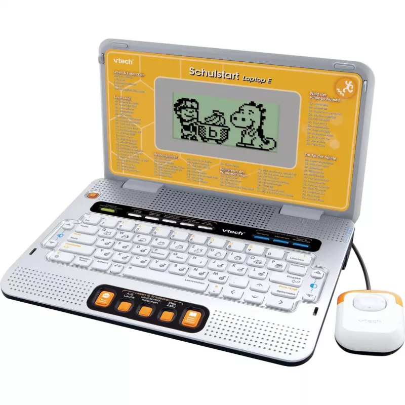 Izglītojošs portatīvais dators VTech Schulstart Laptop E bērniem vecumā no 6 līdz 8 gadiem, sudrabains, interaktīva mācību rotaļlieta