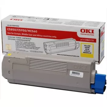 Toneris OKI 43865721 līdz 6000 lapām dzeltens