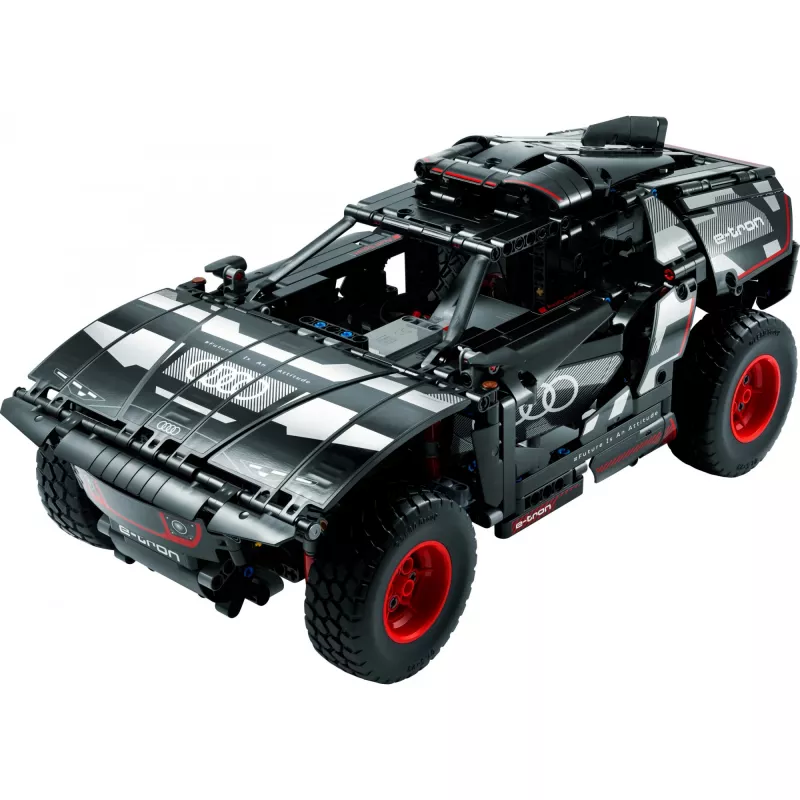 LEGO Technic bezceļa transportlīdzekļa modeļa komplekts Audi RS Q e‑tron 42160 — 914 detaļas, ieteicamais vecums 10+