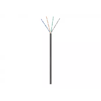 Wentronic goobay - Bulk kabelis - 100,0m - UTP - CAT 5e - āra, savīti vadi - Melns (57196)