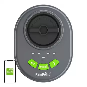 Laistīšanas kontrolleris RainPoint HIC406B — 4 zonu Bluetooth lietotnes vadība