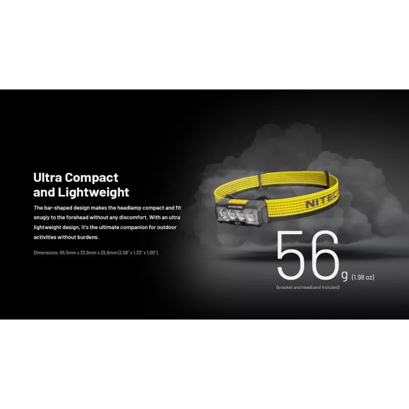 Nitecore NU27 lukturis Melns, Dzeltena galvas lente LED