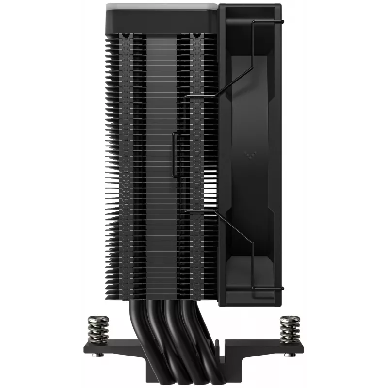 Ventilators DeepCool AG400 BK ARGB V2 120 mm Melns — 120 mm hidrauliskā gultņa CPU dzesētāja ventilators, vairāku ligzdu atbalsts