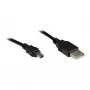 USB 2.0 savienojuma kabelis, A spraudnis uz Mini-B spraudni, 5 kontaktu, melns, 0,3 m, Good Connections® (3310-AM03)
