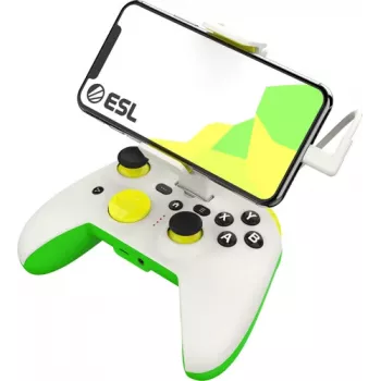Gamepad RiotPWR RP1925ESL USB Type-C vadu, zaļš, balts, dzeltens