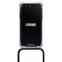 Telefona kaklarotas maciņš Lookabe iPhone 7/8 Plus — zelta ķēdīte, melns maciņš