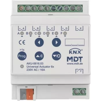 MDT Battery-0616.03 universāls izpildmehānisms 6-virzienu 4TE REG 16A 230VAC 100µF 15EVG (Battery-0616.03)
