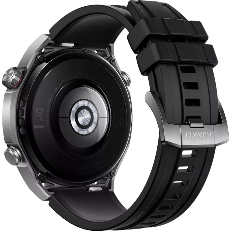 Huawei Watch Ultimate - Viedpulkstenis ar siksnu - Hidrogenēta nitrila gumija (HNBR) - Plaukstas izmērs: 140-210 mm - Displejs 3.8 cm (1.5) - NFC, Bluetooth