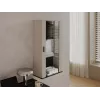 Sienas skapis cama meble S2 SOHO 60x29x112 cm — krēmkrāsas/melns