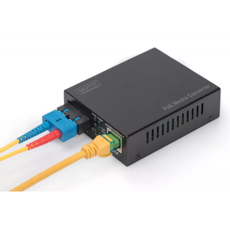 Digitus Gigabit PoE multivides pārveidotājs, RJ45 / SC, MM, PSE