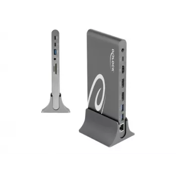 Dokinga stacija DeLOCK USB Type-C DP 1.4 Triple 4K Display