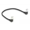 DeLOCK RJ45 tīkla kabelis Cat.6A S/FTP plāns 90° lejupvērsts 0.25 m melns
