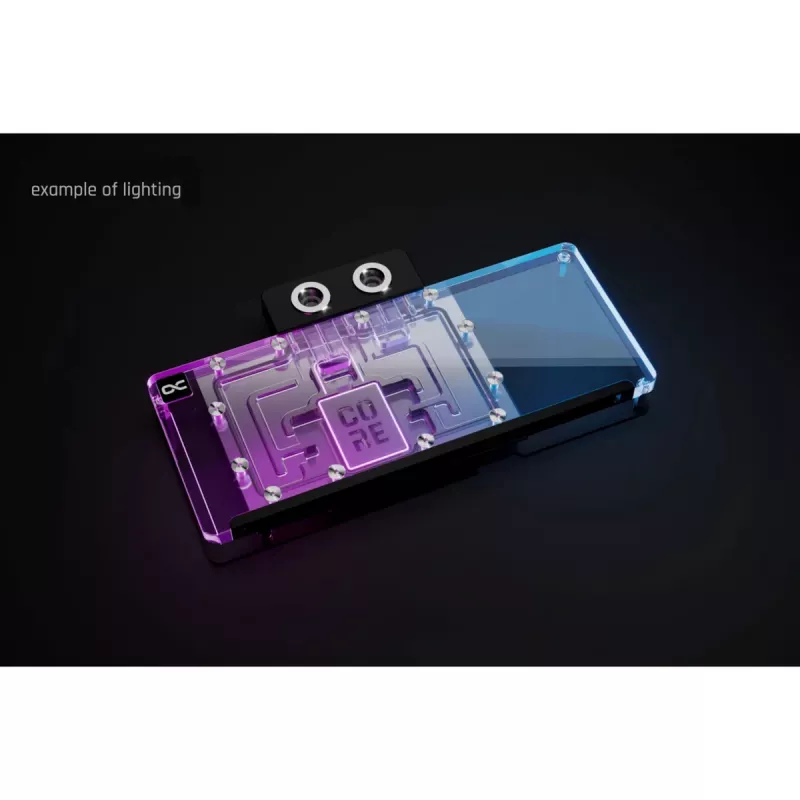 Dzesēšanas bloks Alphacool Core RX 9070 XT Mercury Transparent Chrome ar aizmugurējo plāksni
