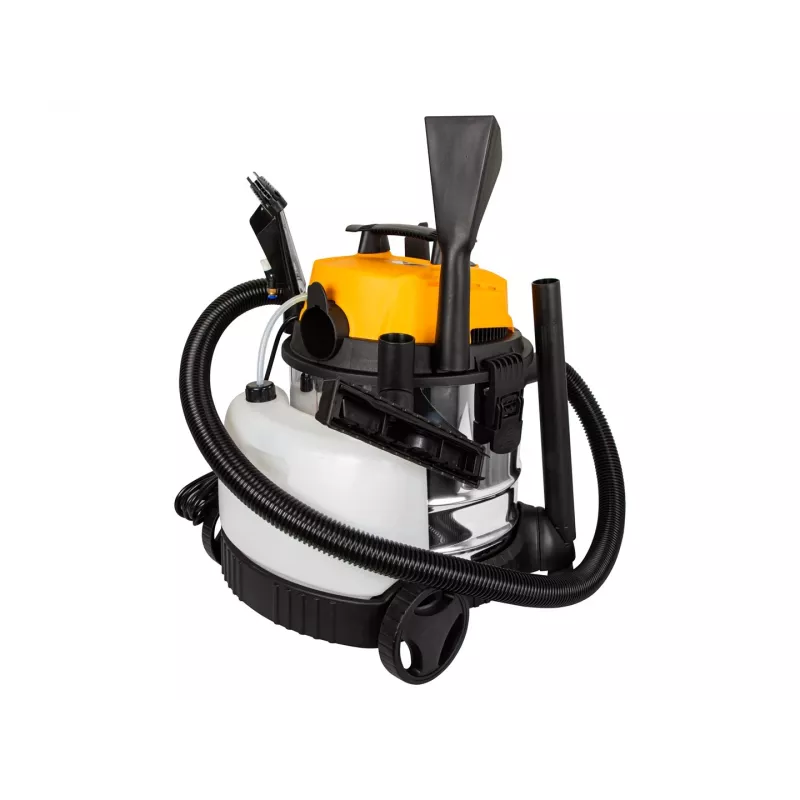 Ride-on mazgājamais putekļsūcējs BLOW WDC2300 — netīrais ūdens 25 L, tīrais ūdens 4.5 L, 1.5 m šļūtene, 6 m vads, 7.35 kg