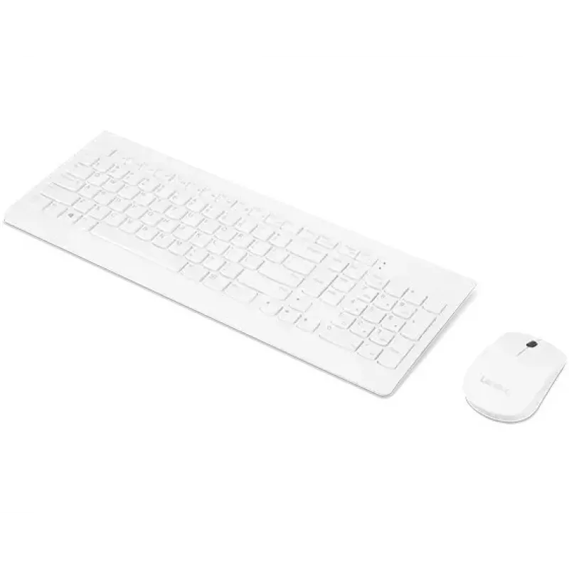 Pilnizmēra mehāniskā tastatūra un peles komplekts Lenovo GX30W75336 — USB + Bluetooth, QWERTY, balts