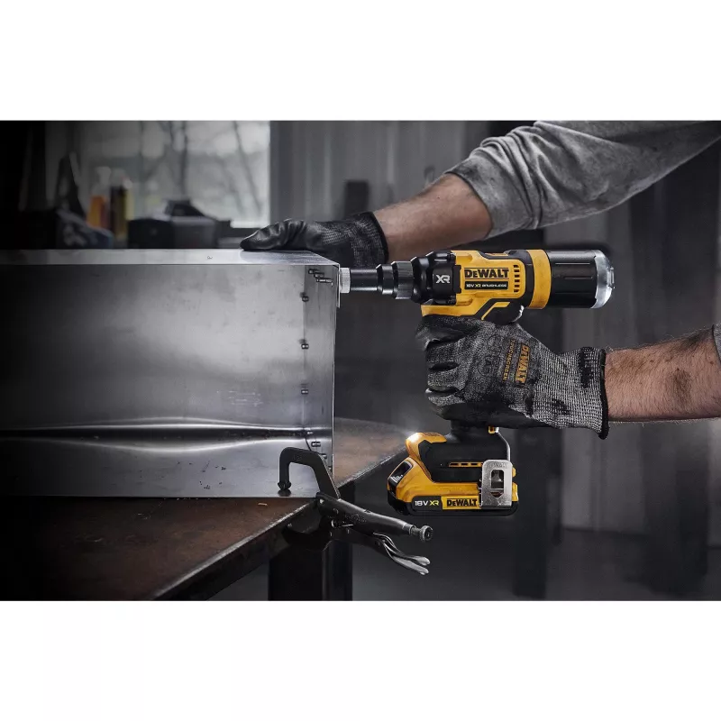 DeWALT DCF403NT-XJ kniedes pistole melna, dzeltena 2,4, 3,2, 4, 4,8 mm 10000 kN