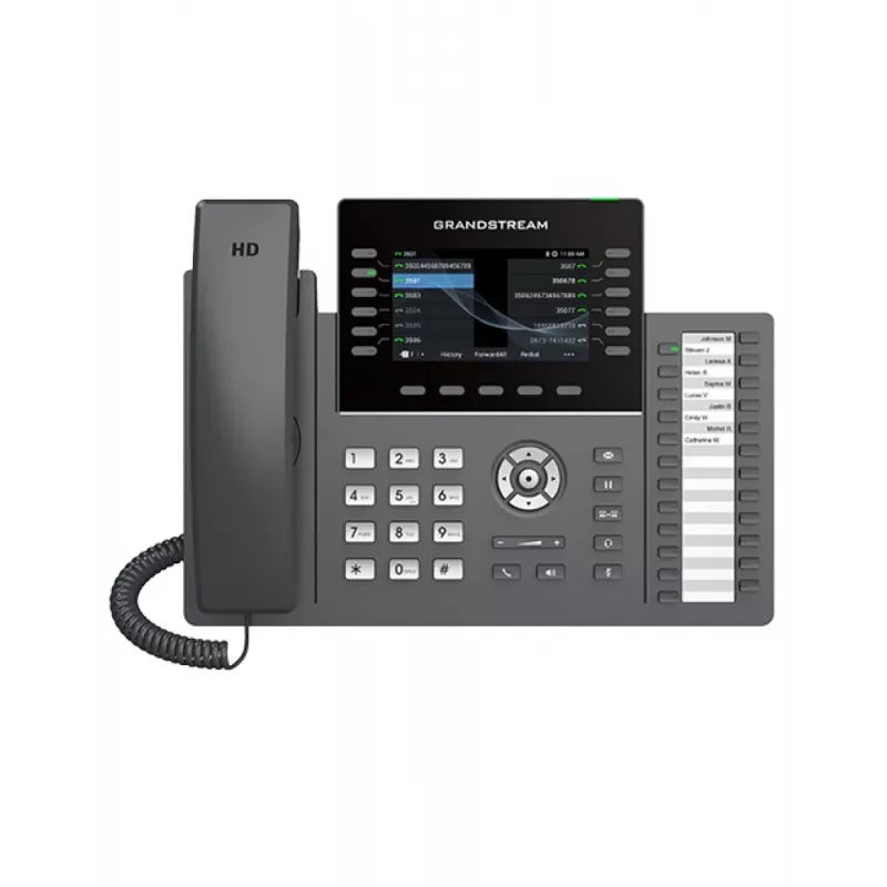 Grandstream Networks GRP2636 IP telefons Melns 12 līnijas LCD Wi-Fi
