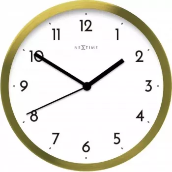 NeXtime pulkstenis 2523gw arābu, Ø44 cm, sienas, zelts/balts
