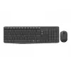 Logitech Keyboard MK235 bezvadu tastatūra+pele pelēka CZ