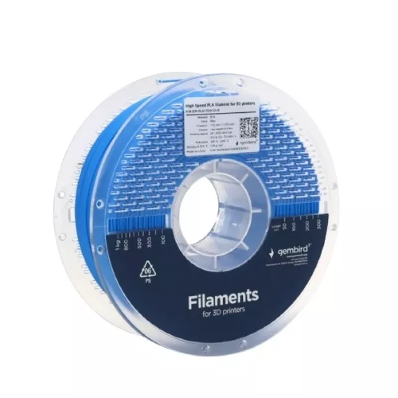 3D drukas pavediens Gembird PLA 1.75 mm zils 1 kg spole