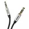 Baseus Yiven Audio kabelis 3,5 mm spraudnis Audio M30 1,5 m sudraba+melns