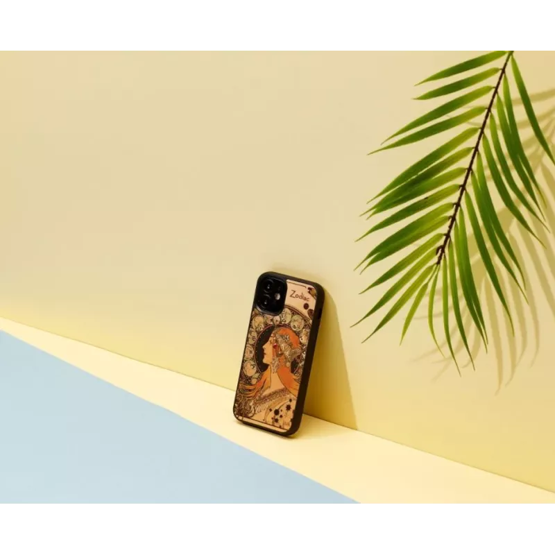 Man and Wood vāciņš iPhone 12 mini — Zodiaka sērija, melns