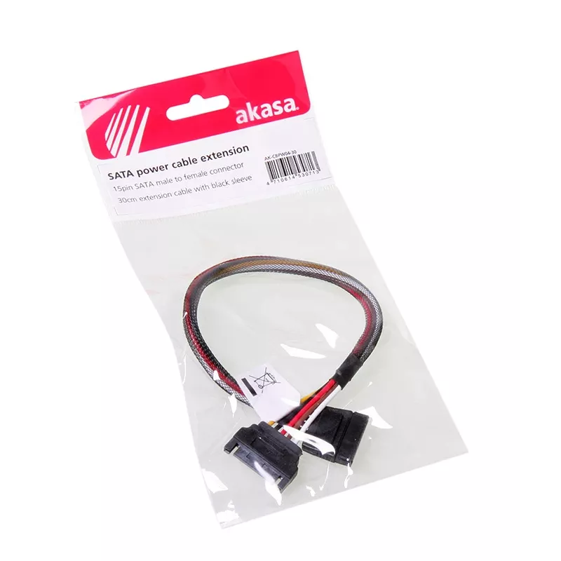 SATA strāvas kabeļa pagarinātājs Akasa AK-CBPW04-30 0,3 m