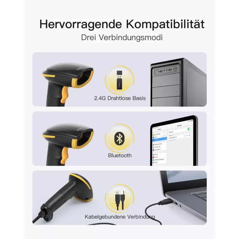 Inateck Barcodescanner 35 melns [BCST-35_black]